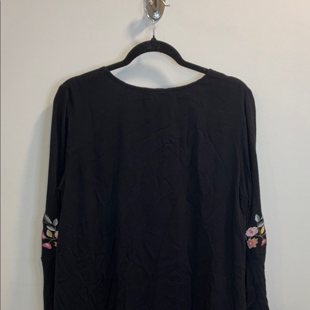 Sugarlips Swing Trapeze Embroidered Bell Sleeve Dress Size Large - Picture 8 of 9